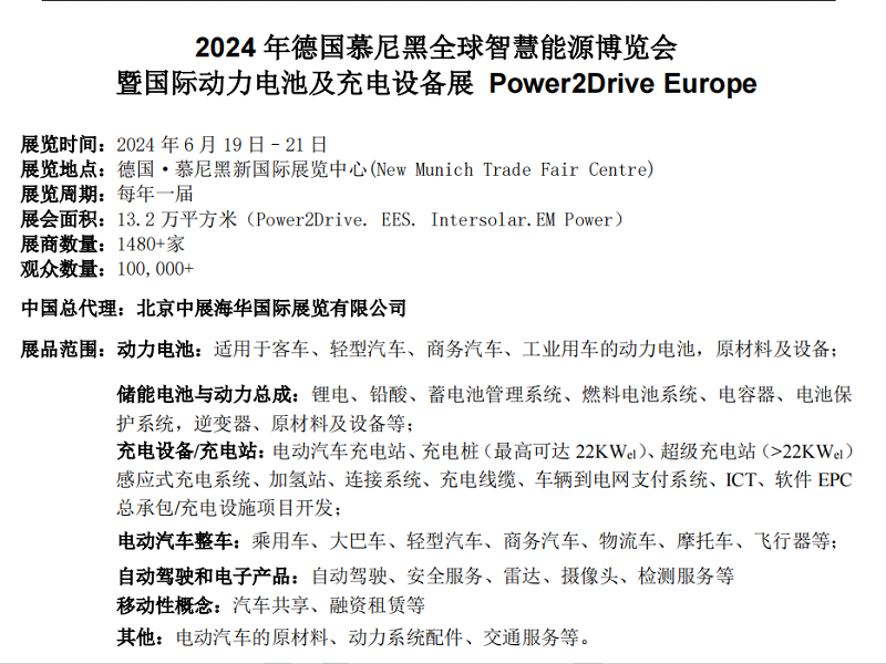 2024德国慕尼黑全球智慧能源博览会（慕尼黑）