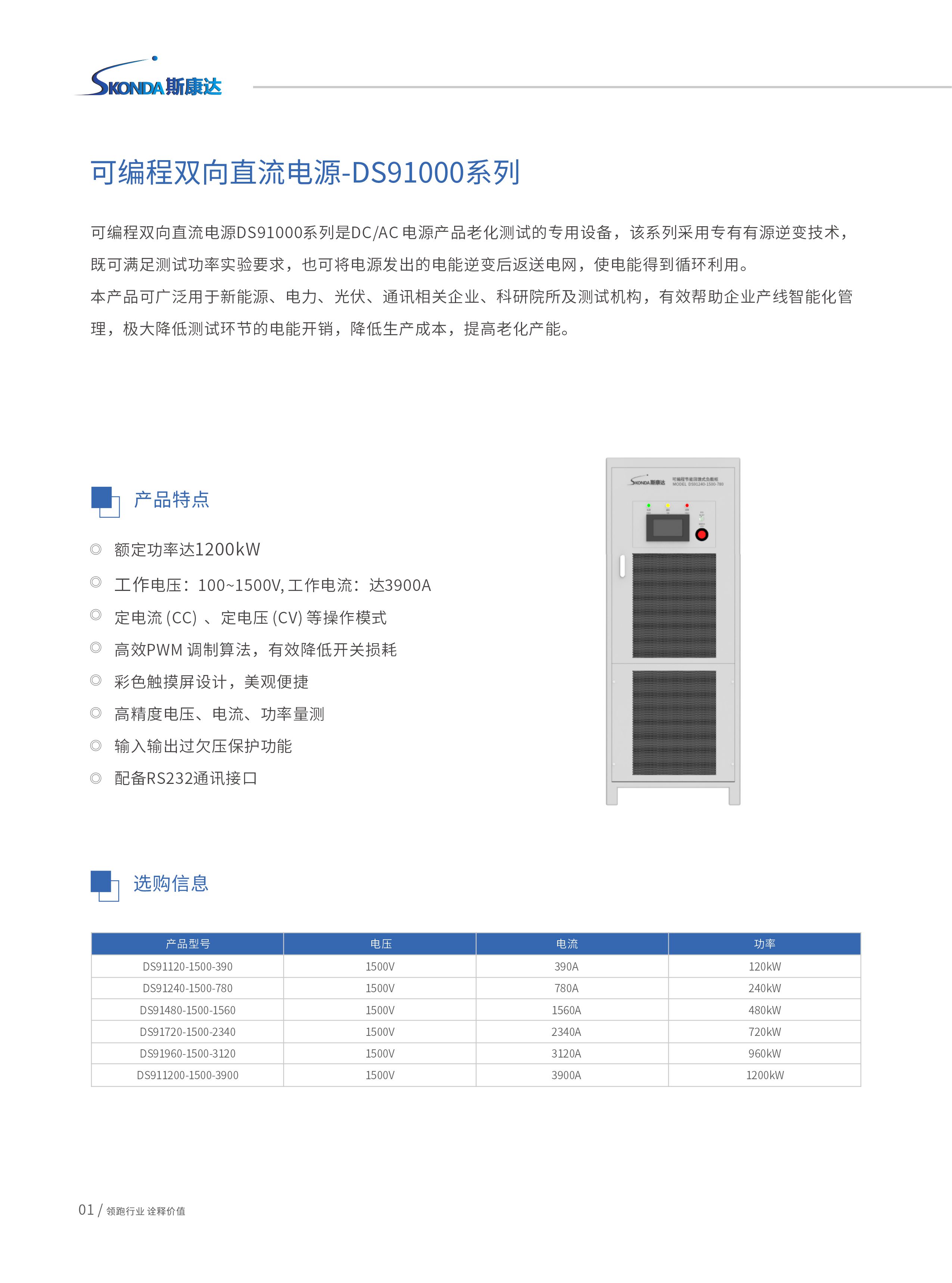 可编程双向直流电源-DS91000系列-1